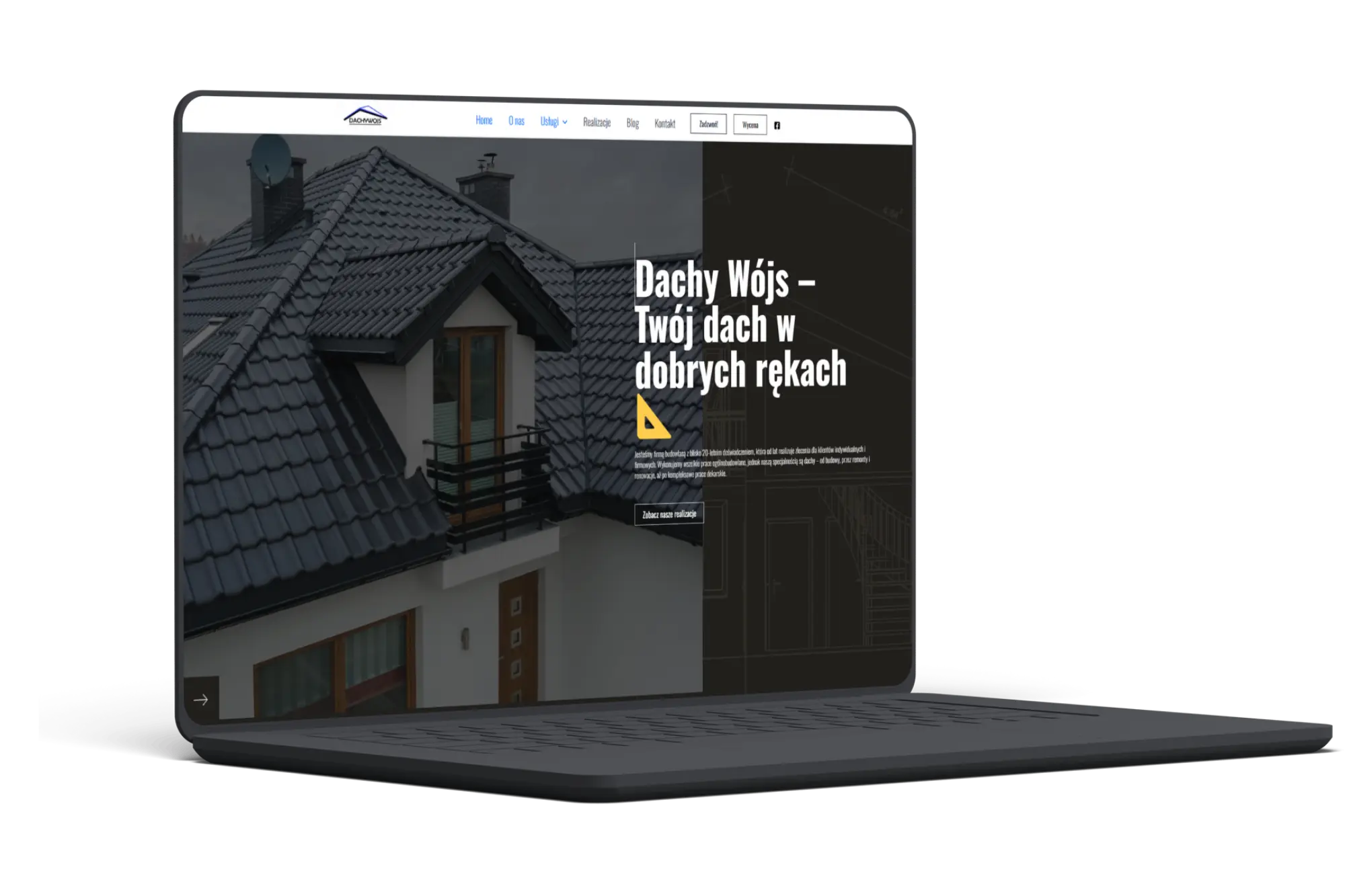 Strona internetowa dla firmy dekarskiej Dachywojs z zawoi - realizacja Polak Web Design